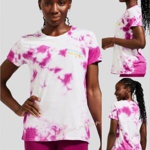 Peleton Pink Tie Dye T-Shirt Medium Short Sleeve